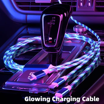 3in1 veri USB kablosu iPhone için hızlı şarj şarj kablosu Android telefon için tip c xiaomi huawei Samsung şarj tel için iPad