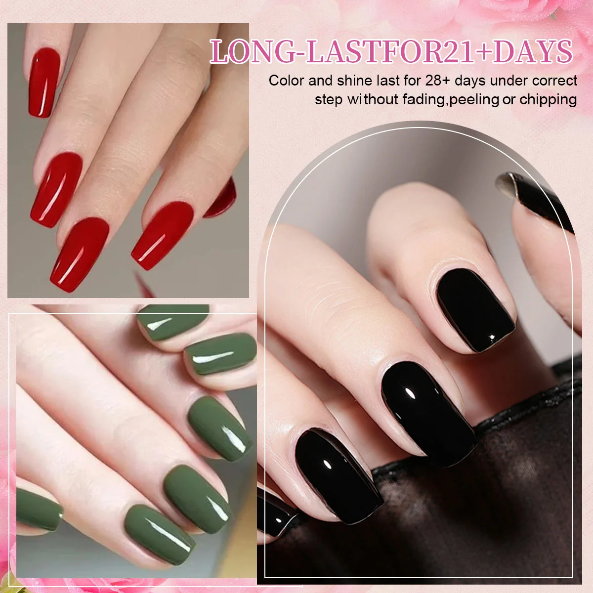 6Pcs/Set Faandin 0.24oz*6 Bottles Gift Box Set, Solid Color Pearlescent Gel Nail Polish Set, Rich Colors, Selected in Purple, Red, Nude Tones, Dazzling Nail Polish Set, High-Quality Nail Polish, Long-Lasting, Wear-Resistant, Not Easy to Fade, Easy-To-Remove Nail Polish, Gift for Mom, Gift for Girlfriend, Perfect Gift, Wholesale Nail Polish for Nail Salons