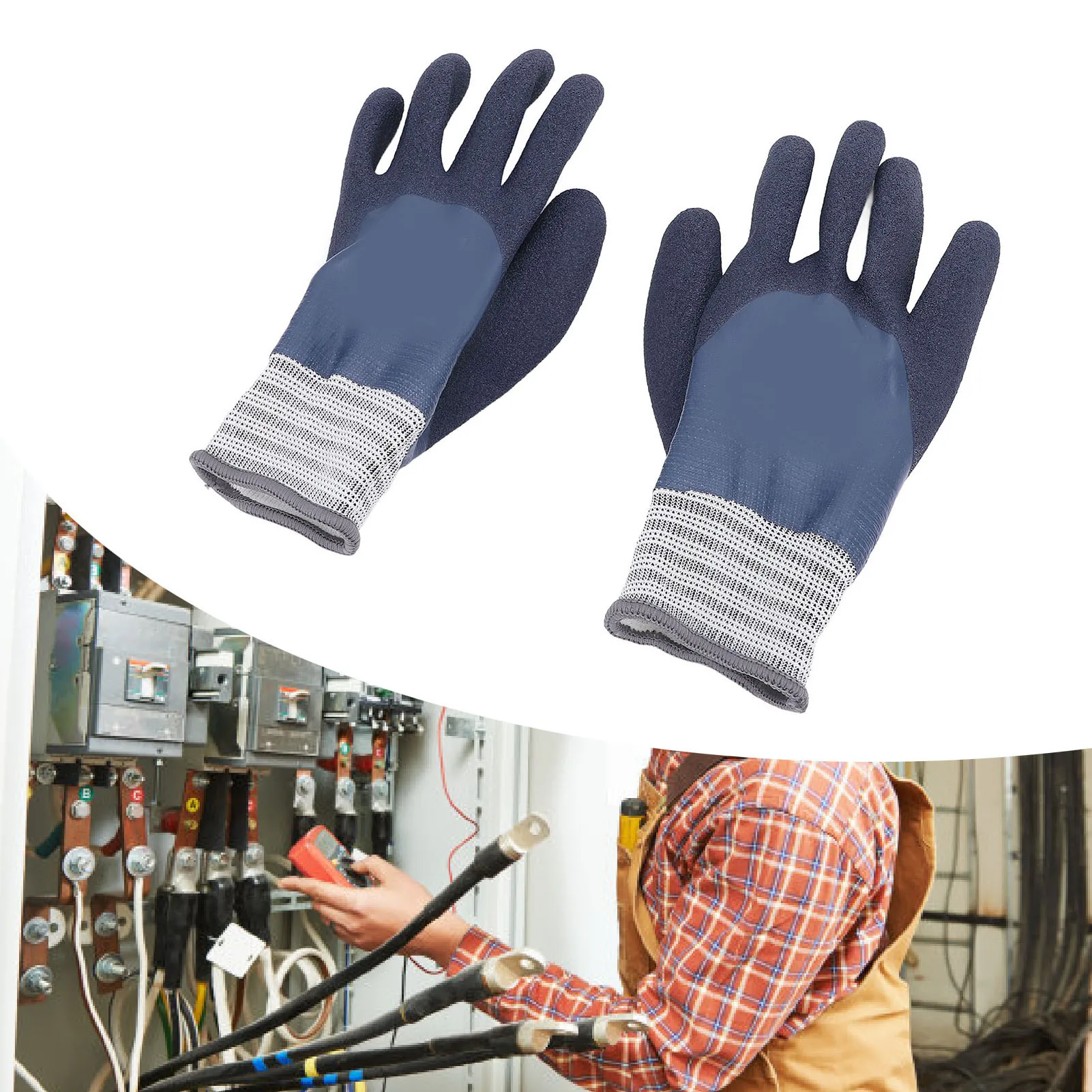 Electrical Insulated Gloves Insulation Work Gloves High Voltage Resistant Non Slip Against Electric Shock Safe for Maintenance