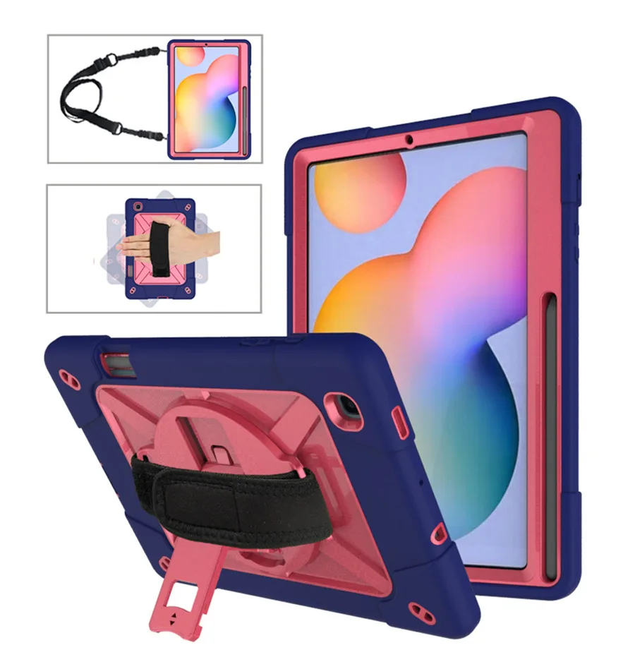 Case for Samsung Galaxy Tab S6 Lite SM- P610 P615 10.4  2020 hand-held Shock Proof Armor stand kids cover case for P610 S6 lite