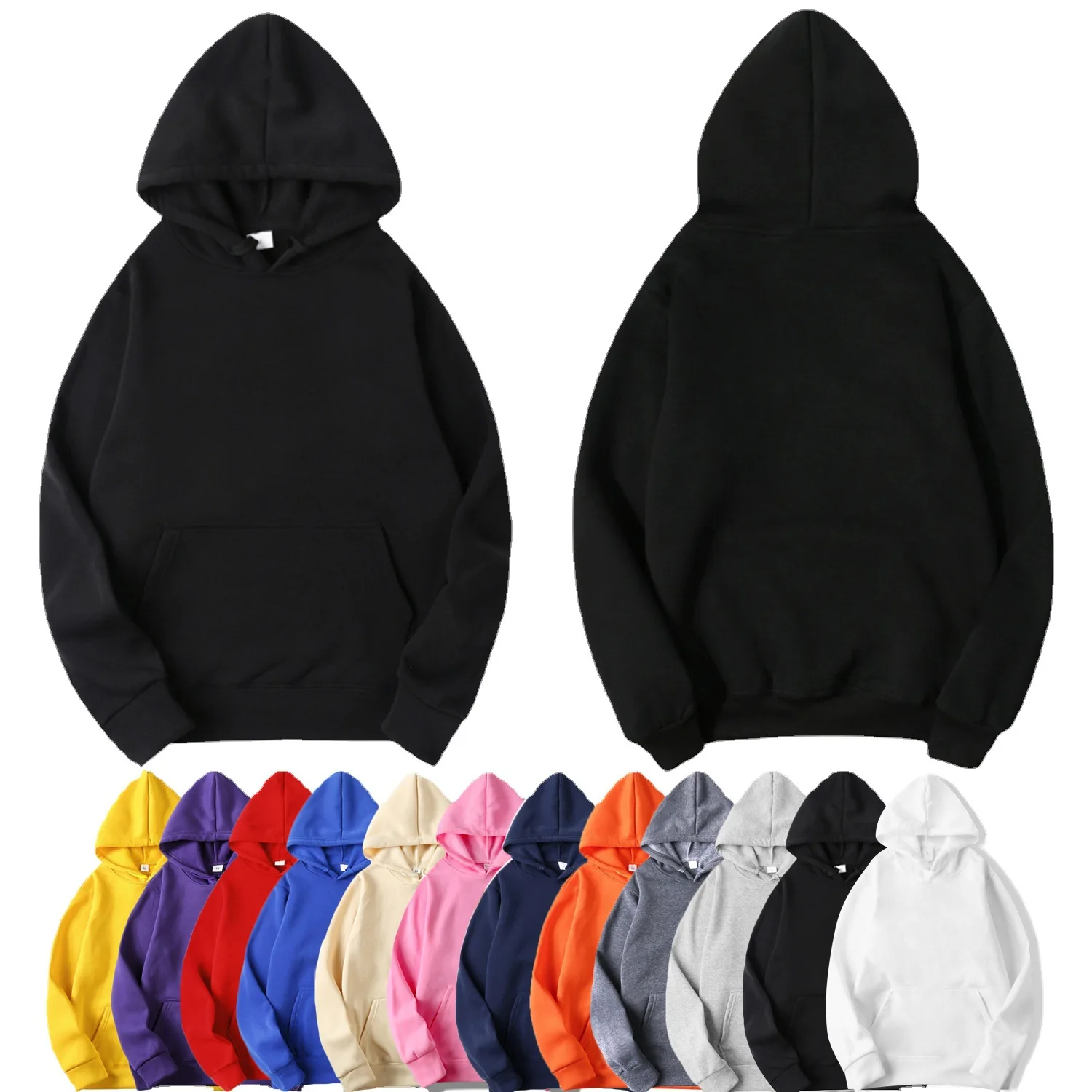 

Blank hoodie, men's and women's solid color hoodie, printed hoodie, European loose casual hoodie, sports shirt