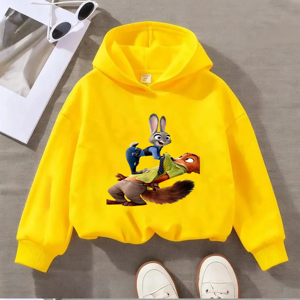 ديزني زوتوبيا جودي هوبس نيك وايلد للجنسين هوديي للأطفال البالغين عارضة البلوز الكرتون فيلم الأزياء السترة #6