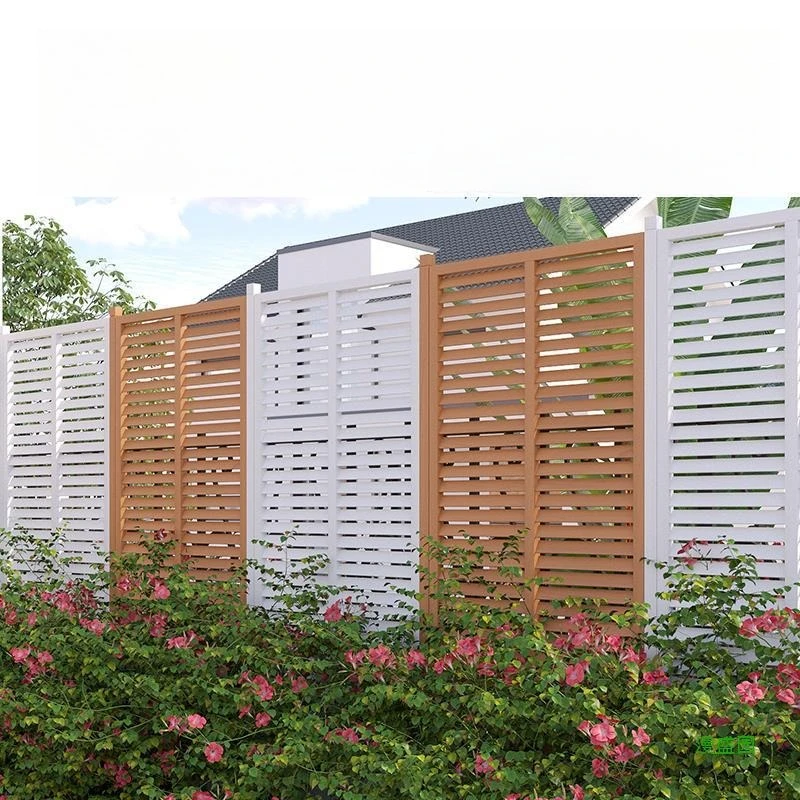 

Villa sky screen partition louver preservative wood fence outdoor frame balcony decorative terrace