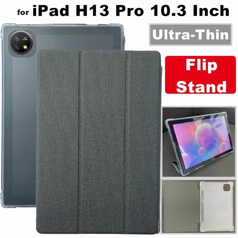 

for iPad H13 Pro H13Pro 10.3 Inch 2024 Faux Leather Flip Case Cover with Stand Up Function Cove Protective Case