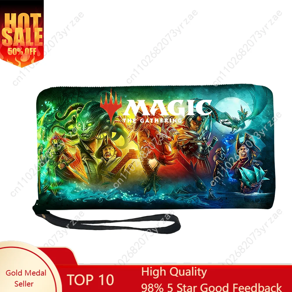 

Magic The Gathering Wallet Mens Womens Teenagers Long Zipper Wallet Double Print Commuter Personalized Photo Custom Made Purses