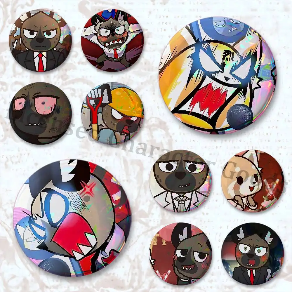 A-Aggre-tsukoES Haida Badges Round Itabag Decoration IP Peripheral Products 58mm 44mm 32mm 75mm 25mm Mini