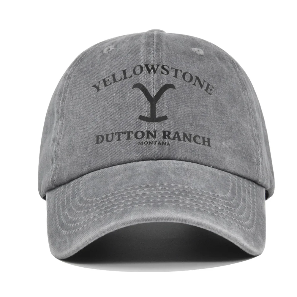 Yellowstone Dutton Ranch Baseball Cap Vintage Washed Sports Hat Distressed UV Protection Hat Unisex Snapback Hat Visors