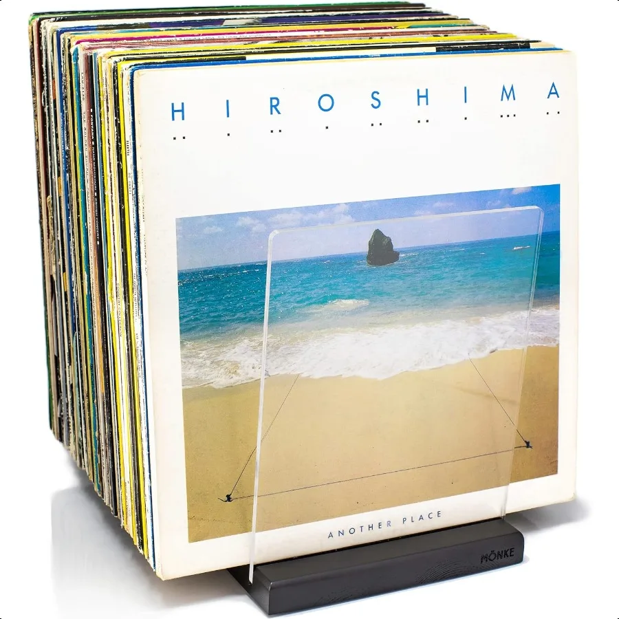 

Premium Vinyl Record Rack a MidCentury Style Record Holder for Albums 6070 LP Capacity Complements Any Record Player Black