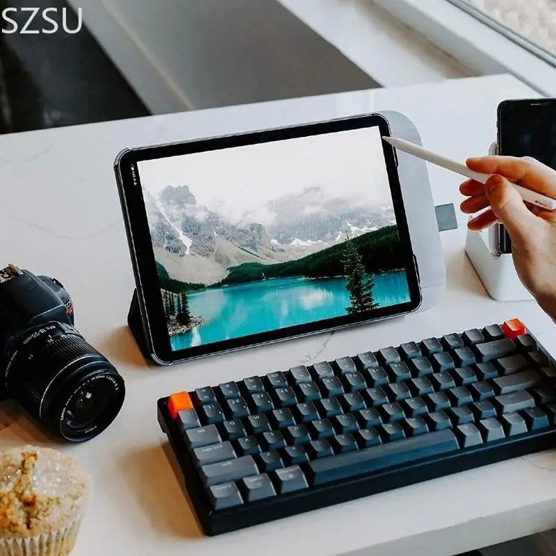 

SZSU Cover for Case for i Pad Air Protective for Shell +USB3.0 Docking Station USB3.0 7in1 Hub 1