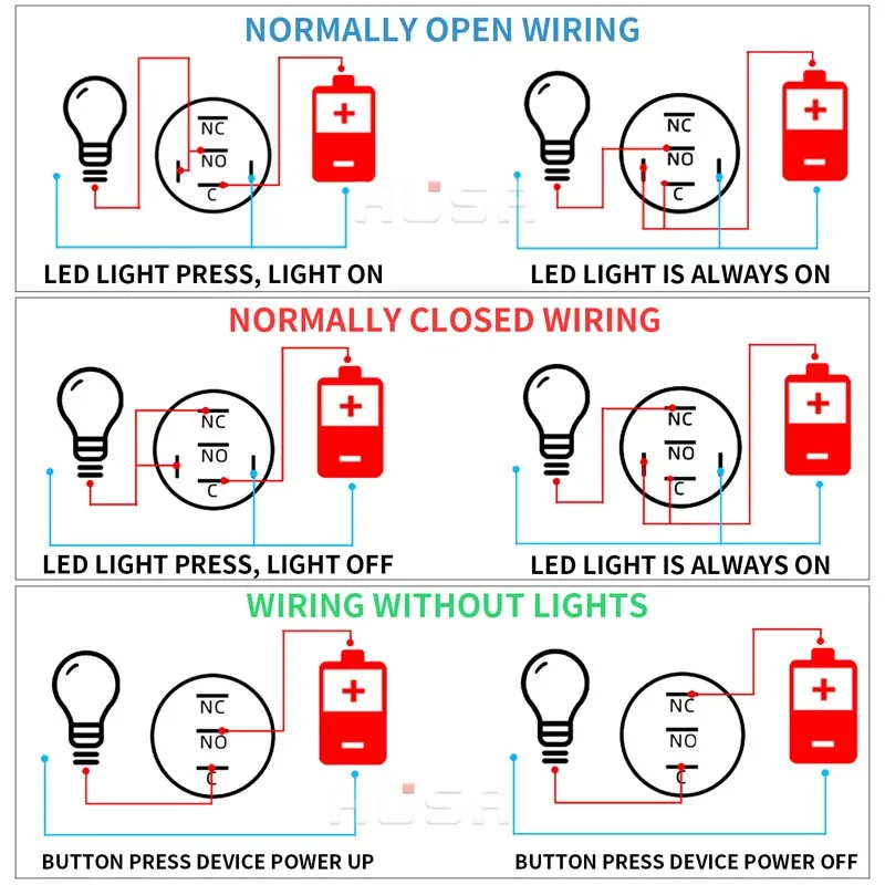 Interruptor de botão de metal impermeável, anel LED, luz de alimentação, travamento momentâneo, silver1NO1NC, 16mm, 19mm, 22mm, 5 V, 12 V, 24 V, 220V