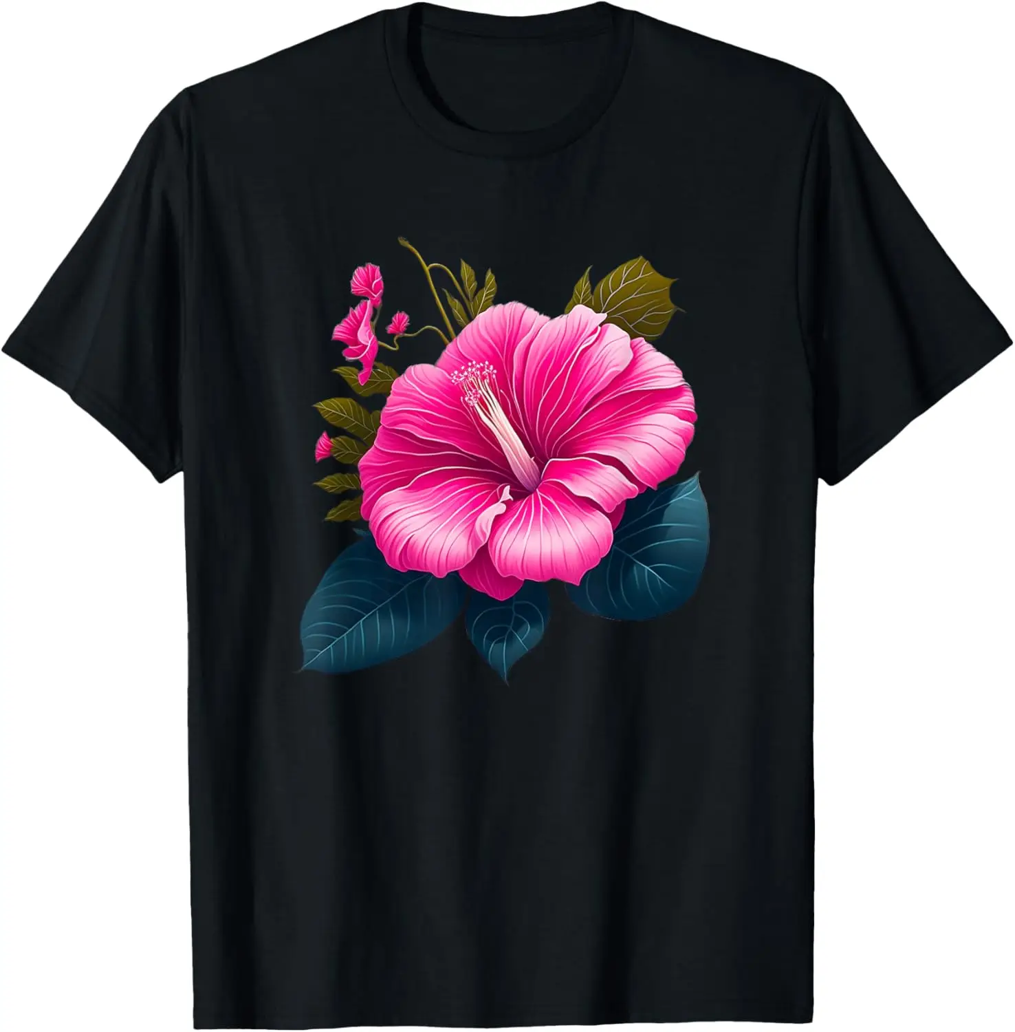 

Watercolor Hawaiian Hibiscus Flower Shirt Women Men Kids T-Shirt