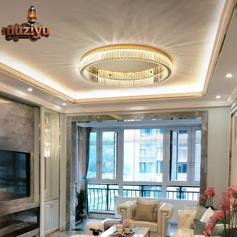 

Muziyu Light Роскошная хрустальная лампа Потолочный светильник для главной спальни Постмодернистский простой кабинет Кухонная лампа Индивидуальные лампы для гостиной