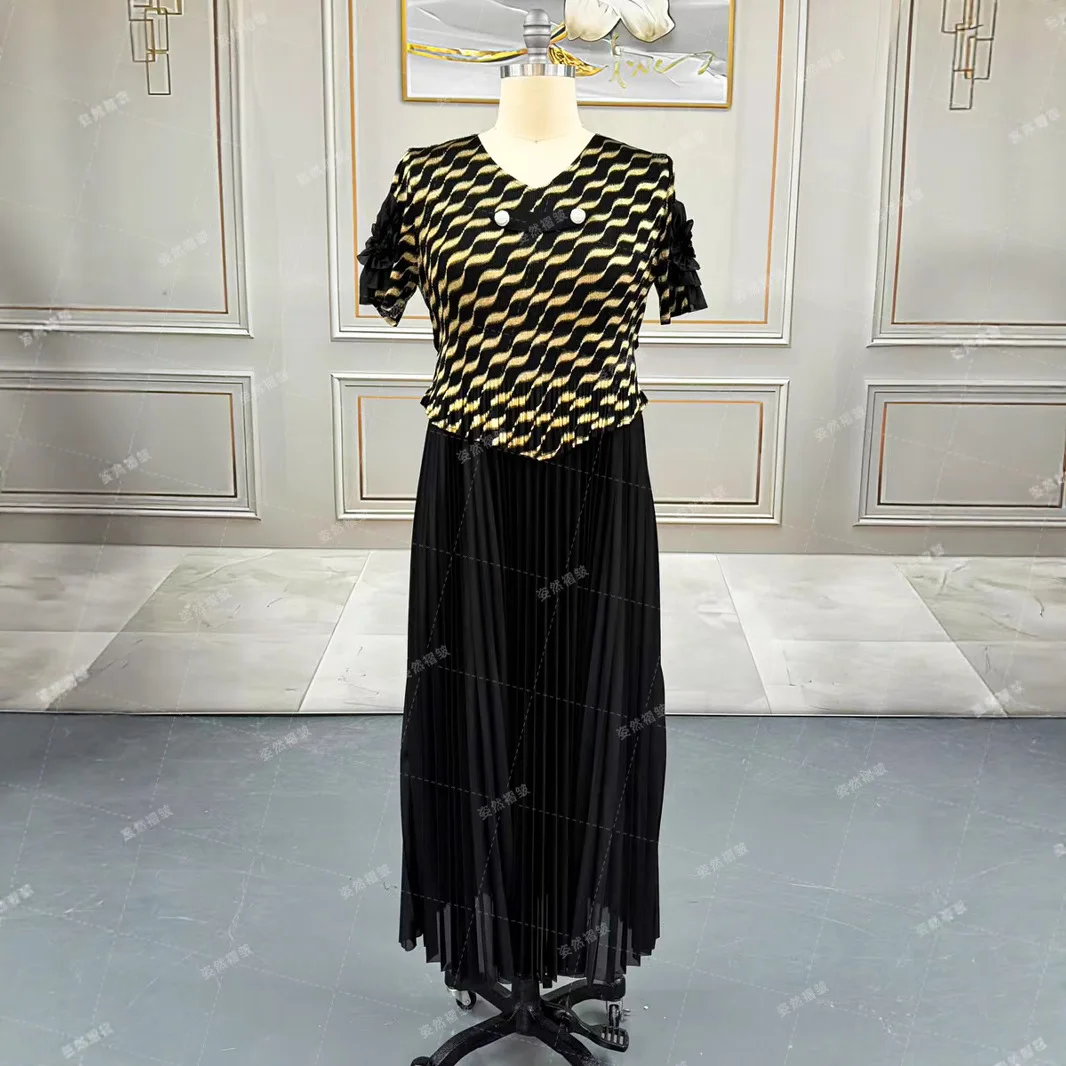 2025 Luxury Dresses for Women Elegant and Beautiful Gowns Miyake Pleated Dress Party Evening Prom Formal Female Fashion