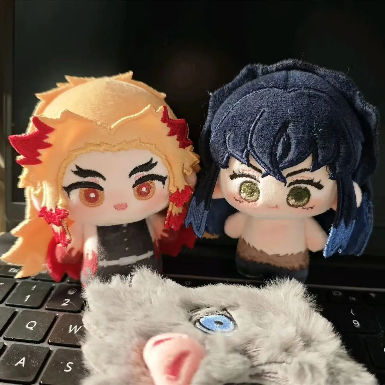 10cm anime demon slayer giyu tomioka boneca de pelúcia corpo cosplay brinquedo de pelúcia bonito mochila pingente chaveiro crianças aniversário presentes de natal