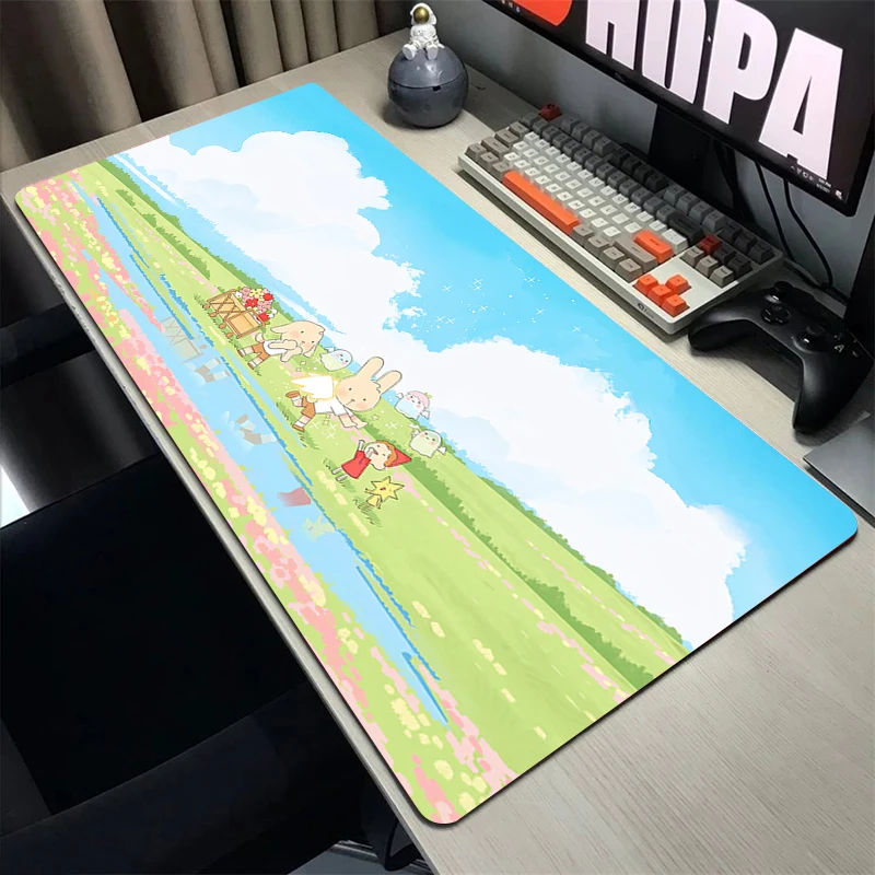 

Plant Grass Mouse Pad Gamer Mousepad Pc Gaming Accesorios Cute Rabbit Desk Mat Computer Keyboard Deskmat Cute Soft Mause Ped