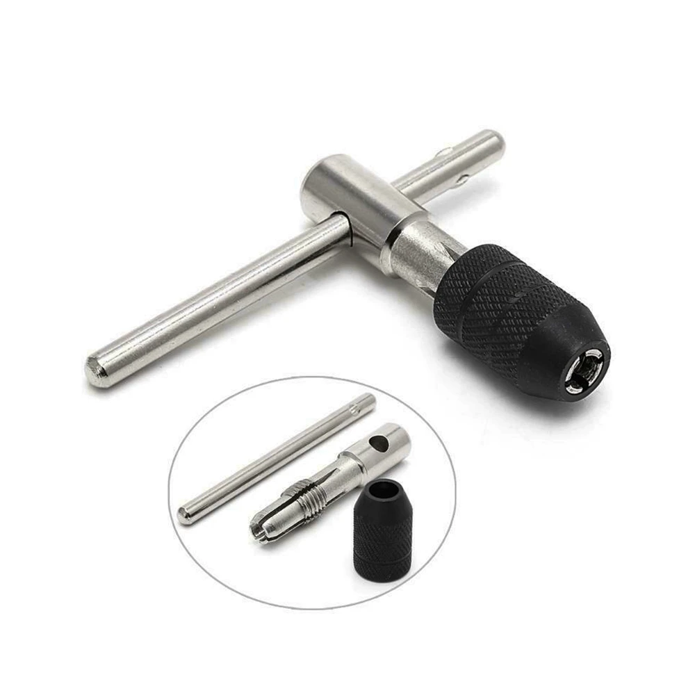 Juego de brocas de rosca tipo T hine, herramienta de mano con llave, rosca de tornillo, enchufe métrico, M3, M4, M5, M6, M8, 6 uds.