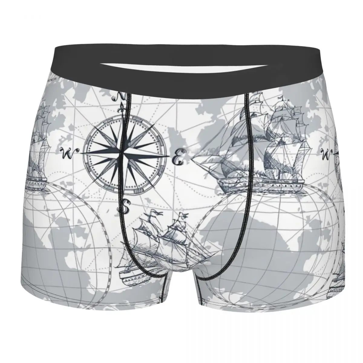 

Anchor Sea Life Sailing Lover Underpants Breathbale Panties Man Underwear Sexy Shorts Boxer Briefs