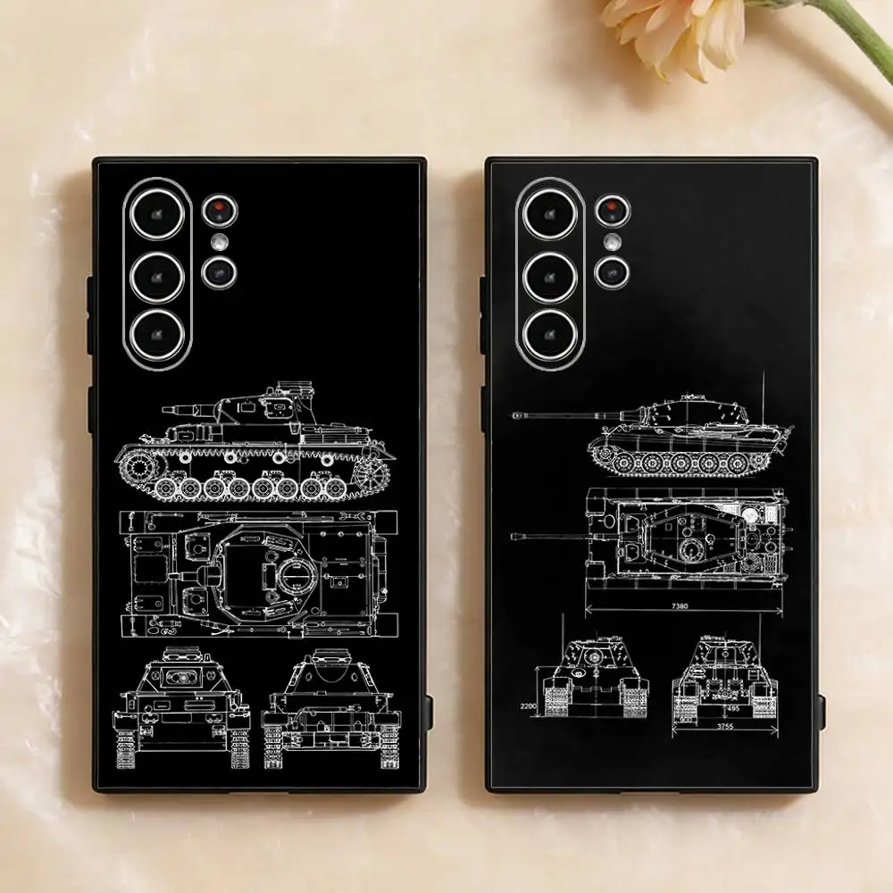 Чехол для телефона PzKpfw Tiger E-100 Tank для Samsung Galaxy S26 S25 S24 S23 S22 S21 Ultra Plus FE