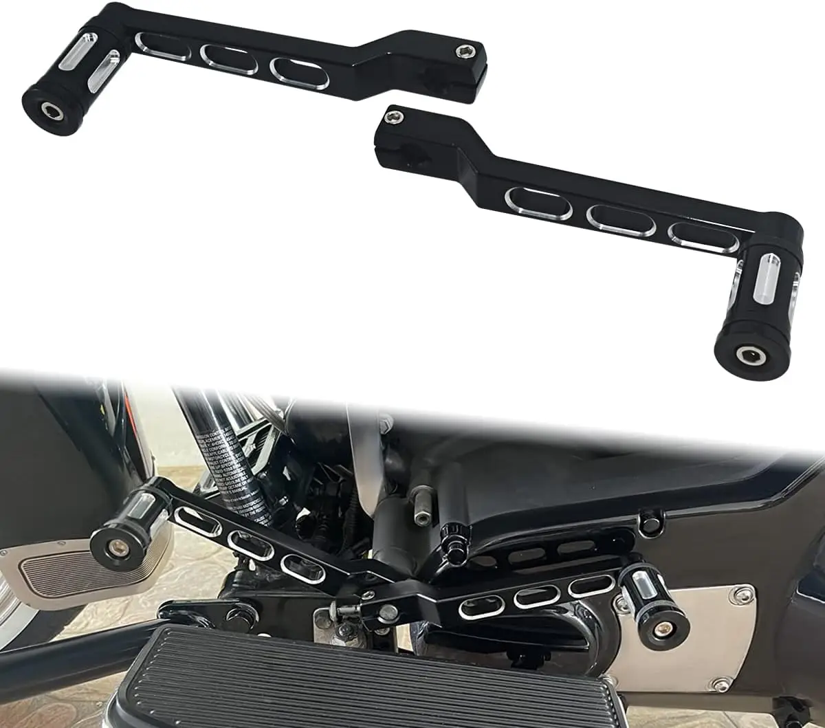 

Motorcycle Shift Lever Shifter Peg Foot Pegs Hand Grips For Harley Touring Softail Custom Trike Models