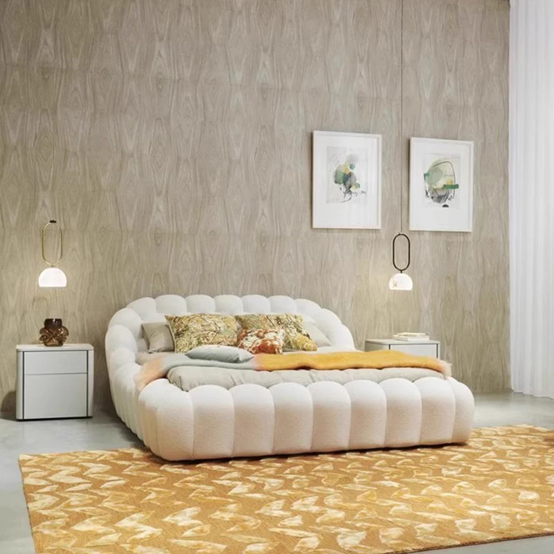 سرير مزدوج حديث بسيط الأميرة النائمة الفتيات سرير تدليك تصميم القلعة الملك الحجم Letto Matrimoniale صالة جناح الأثاث