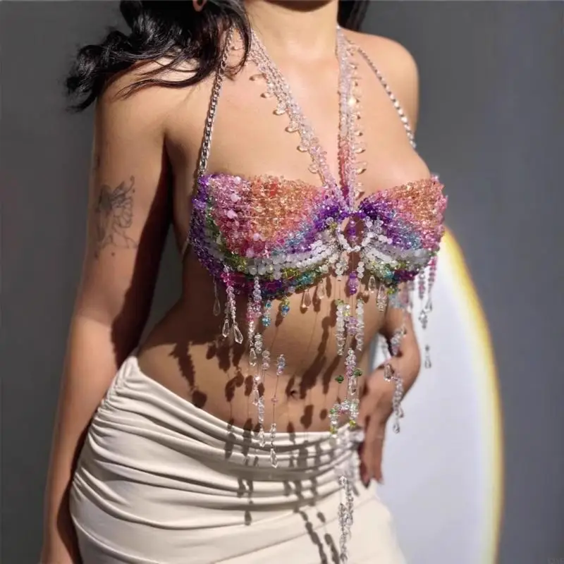 

Y3NE Beadered Berdy Bra Bra Многослойная грудная цепь.