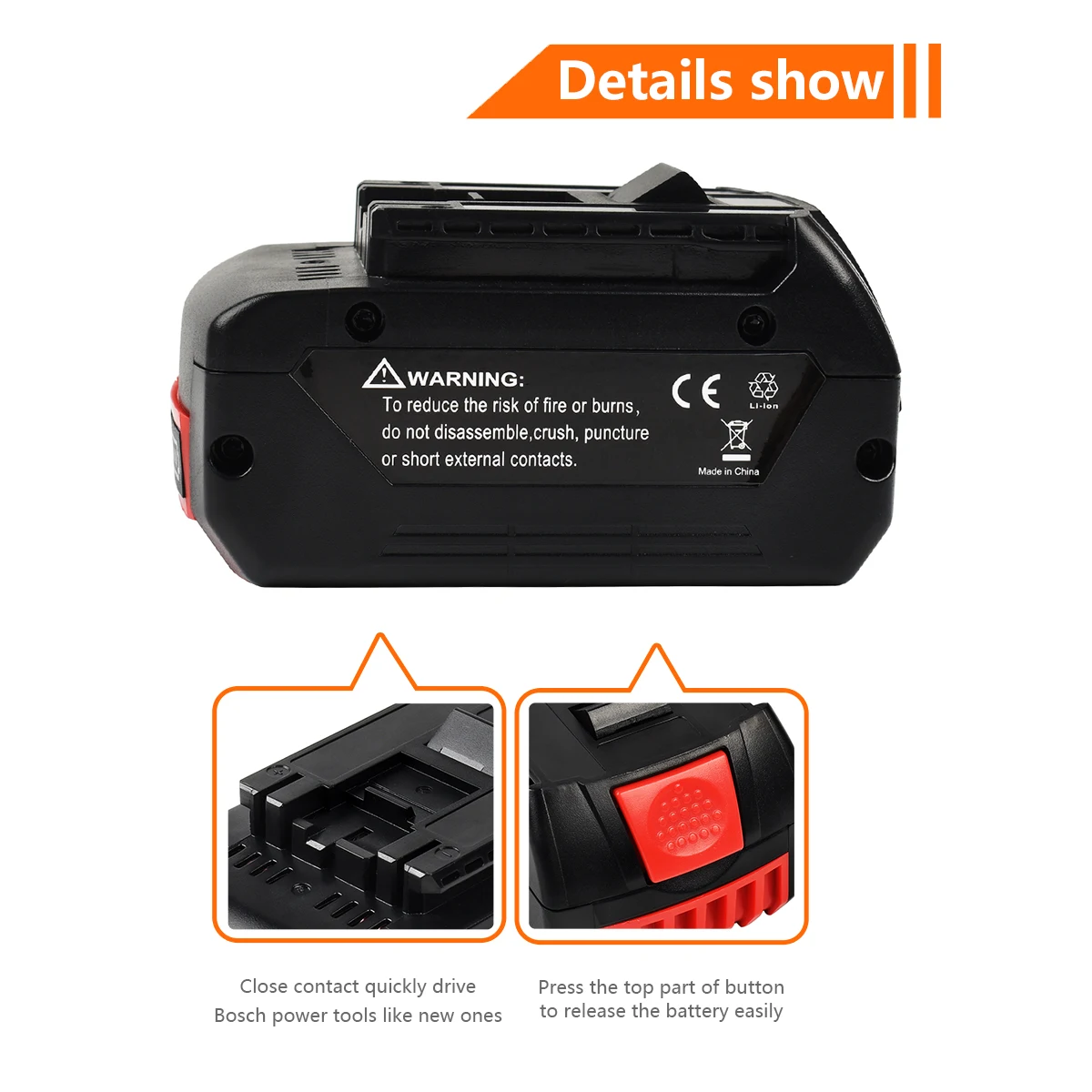 6.0Ah Battery and charger  For Bosch 18V Battery BAT609 BAT610G BAT618 BAT620 BAT622 BAT620 Professional GBA GSB GSR Battery