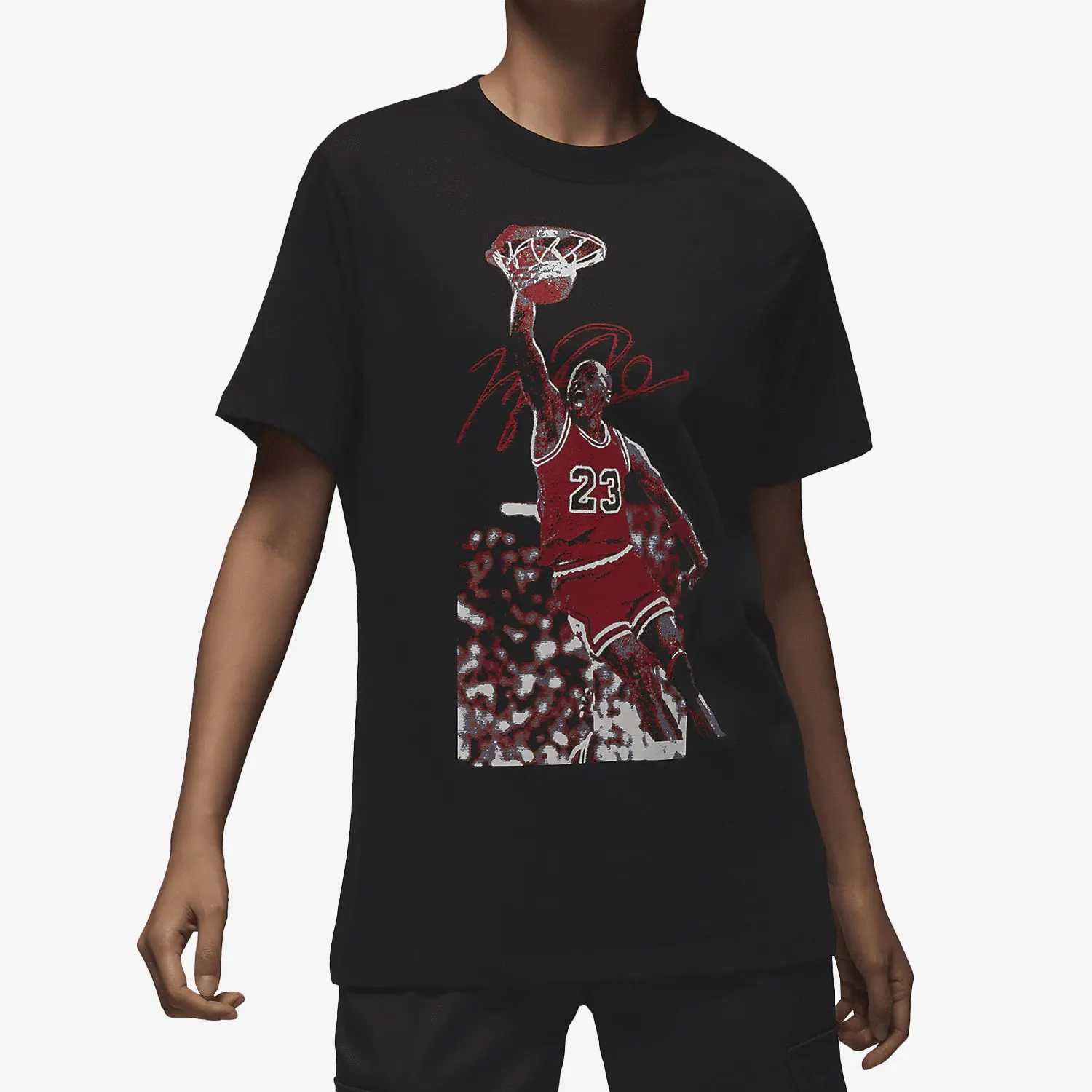 

Оригинальная женская свободная повседневная спортивная футболка Nike JORDAN с короткими рукавами и принтом FB4613-010