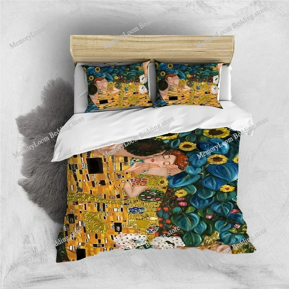 

Gustav Klimt Oil Painting Duvet Cover Set Home Style Bedding Soft Laundry Cotton Bed Four Seasons Student Dormitory Home Textile