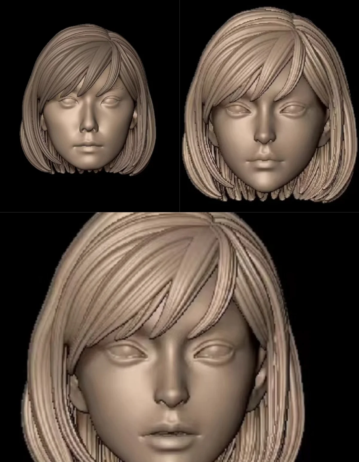 

【30days Made】1/12 Scale Female Soldier Shimizu Hinako Print Unpainted Head Sculpture For 6'' Action Figure Model For Fans DIY