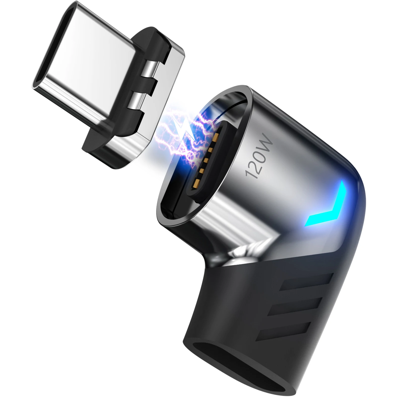 PD 120 واط نوع C إلى USB C محول مغناطيسي شحن سريع كابل محول مغناطيسي USB C موصل لماك بوك باد سويتش سامسونج