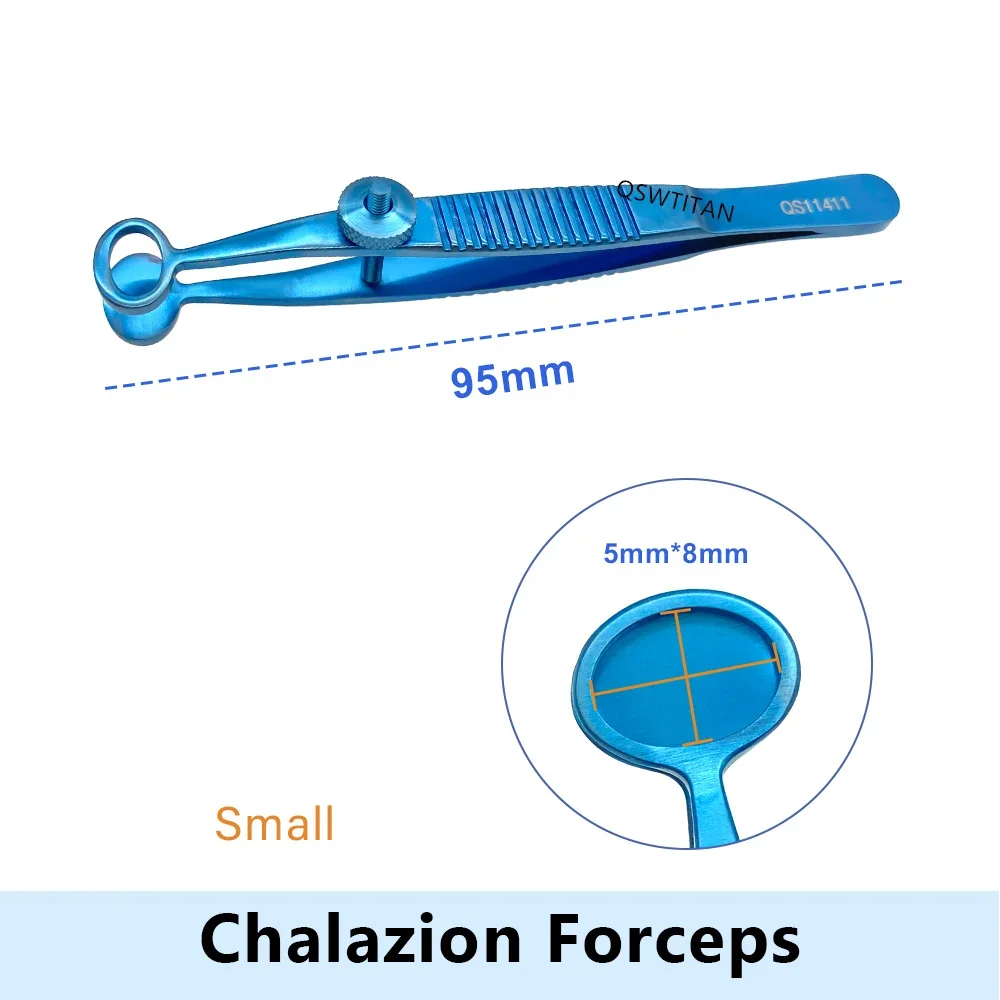 Titânio Chalazion Fórceps, Instrumento microcirúrgico oftálmico autoclavável, Pinça oftálmica, 1Pc