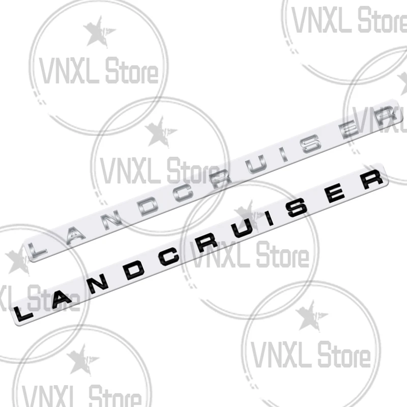 Car-Styling For Land Cruiser Letter 3D Metal Stickers 3M Adhesive Backing Car Trunk Body Emblem Auto Lettering Decals Accessorie