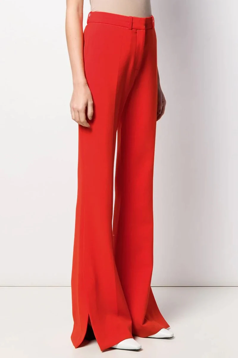 Allingentle Red Women's 2 Piece Set Business Suit Elegant Peak Lapel Pantsuit Set for Party Blazer Office Work Outfits Customize