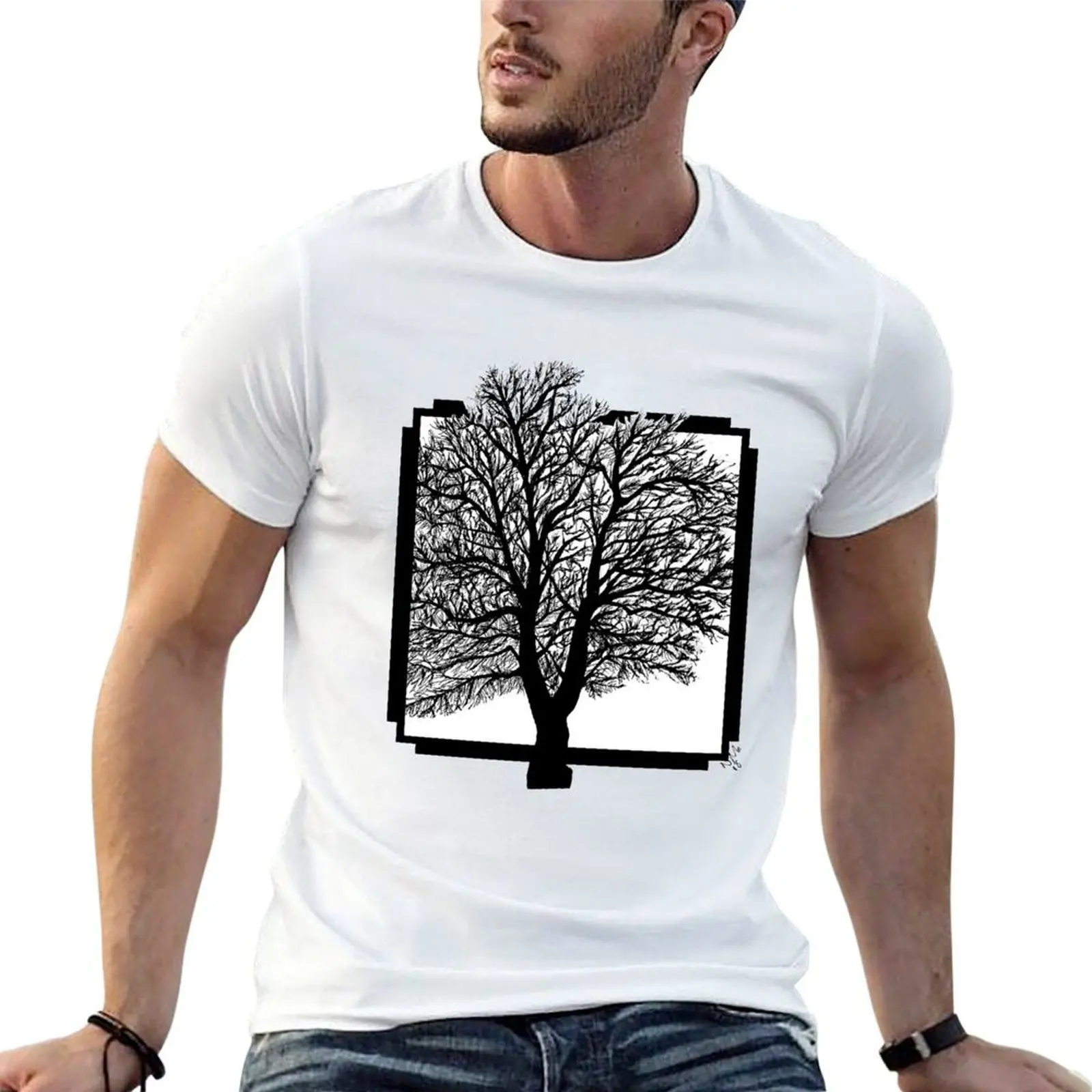 Wooden Framed T-Shirt boys whites quick drying shirts men graphic