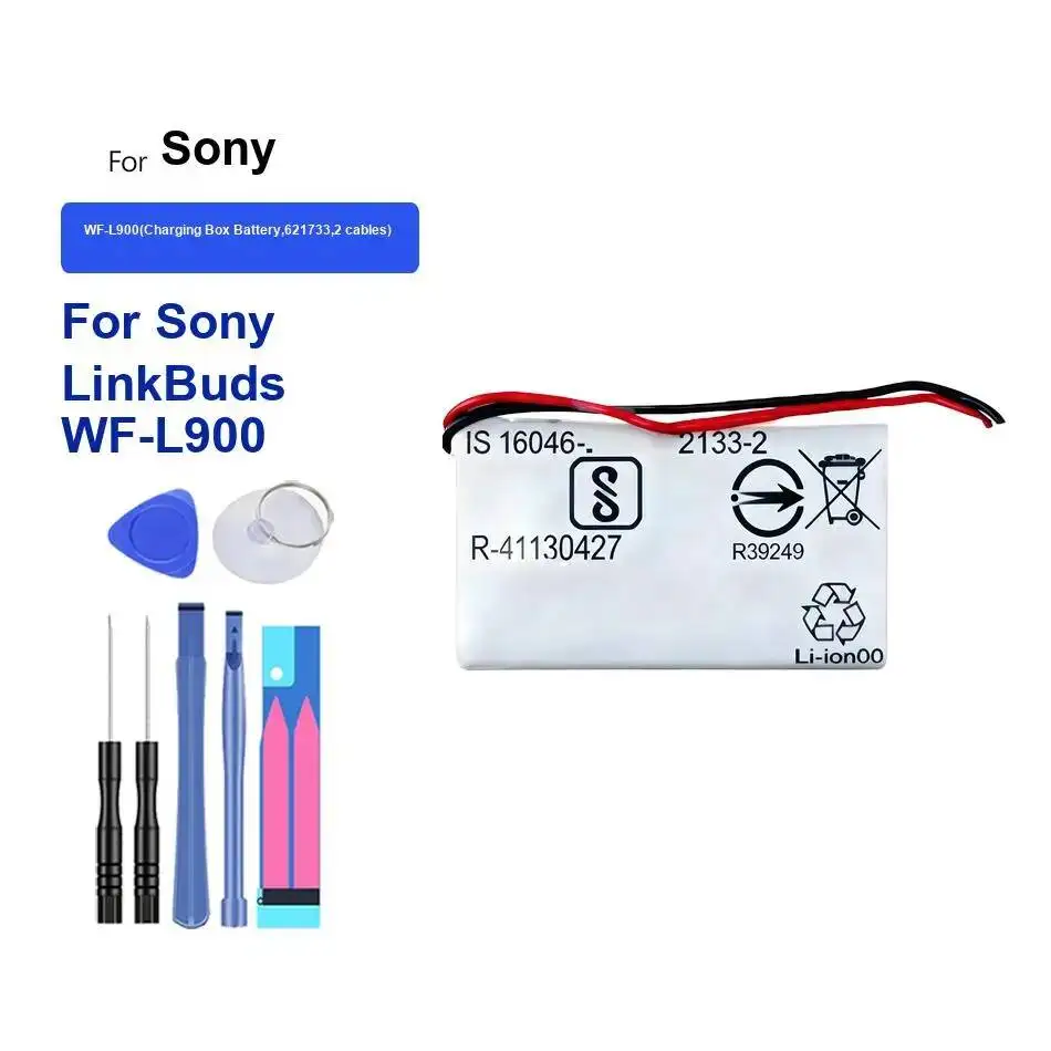 Headphone Charging Case Battery 300Mah For Sony Linkbuds WF-L900 Box , 621733 2 Cables