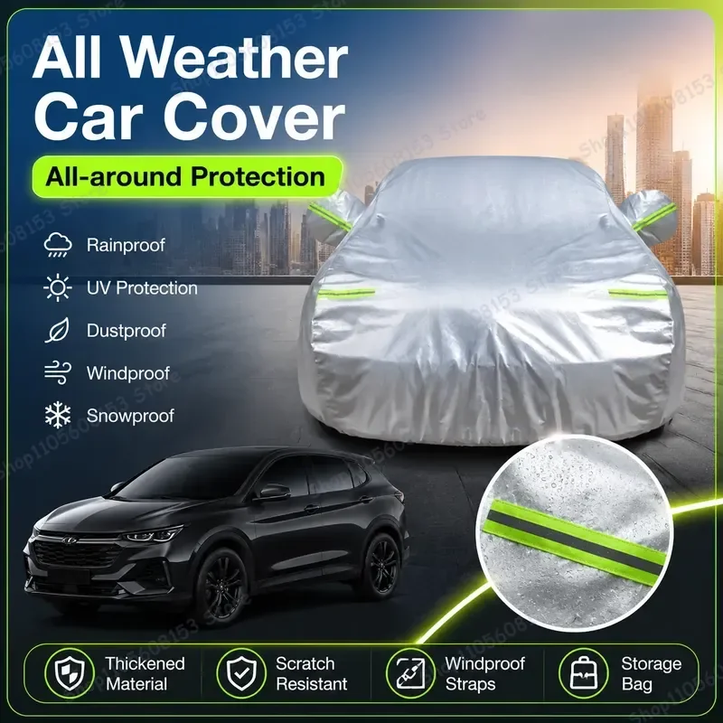for Chevrolet Explorer Car Cover Full Coverage Waterproof UV Sun Shade Heat Insulation Dust Proof Outdoor Parking Protection