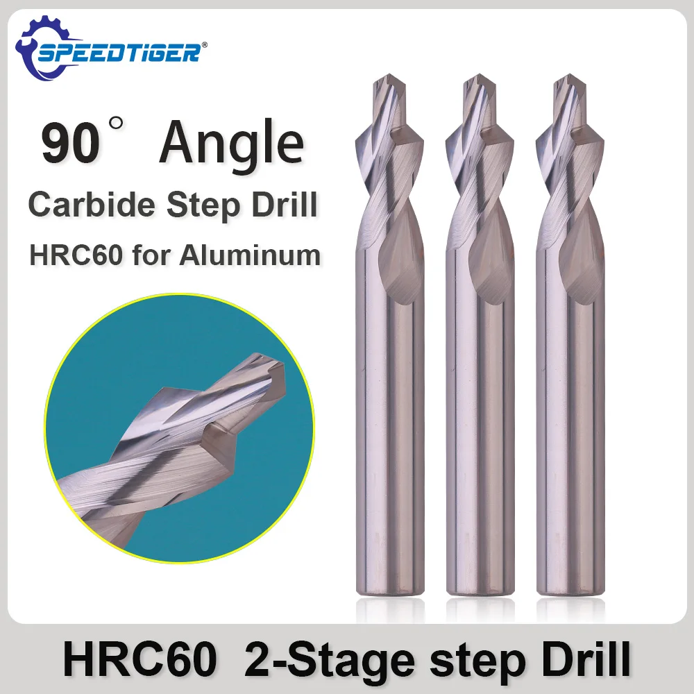

Counterbore Two-Stage Twist Step Drill Tungsten Steel 1/1.1/1.2/1.5/2.5/4.2-8mm dia Countersunk Screw Countersunk Chamfer Drill