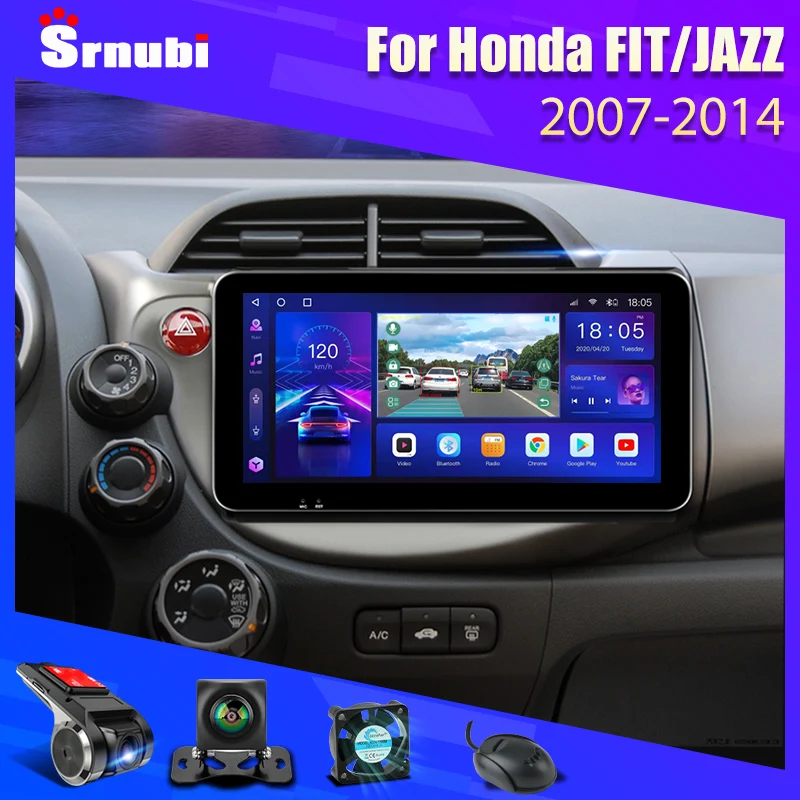 

Srnubi 2Din 10.3" Android 11 Car Radio For HONDA FIT JAZZ 2007-2014 Multimedia Player GPS Navigation QLED Screen Carplay 4G DVD