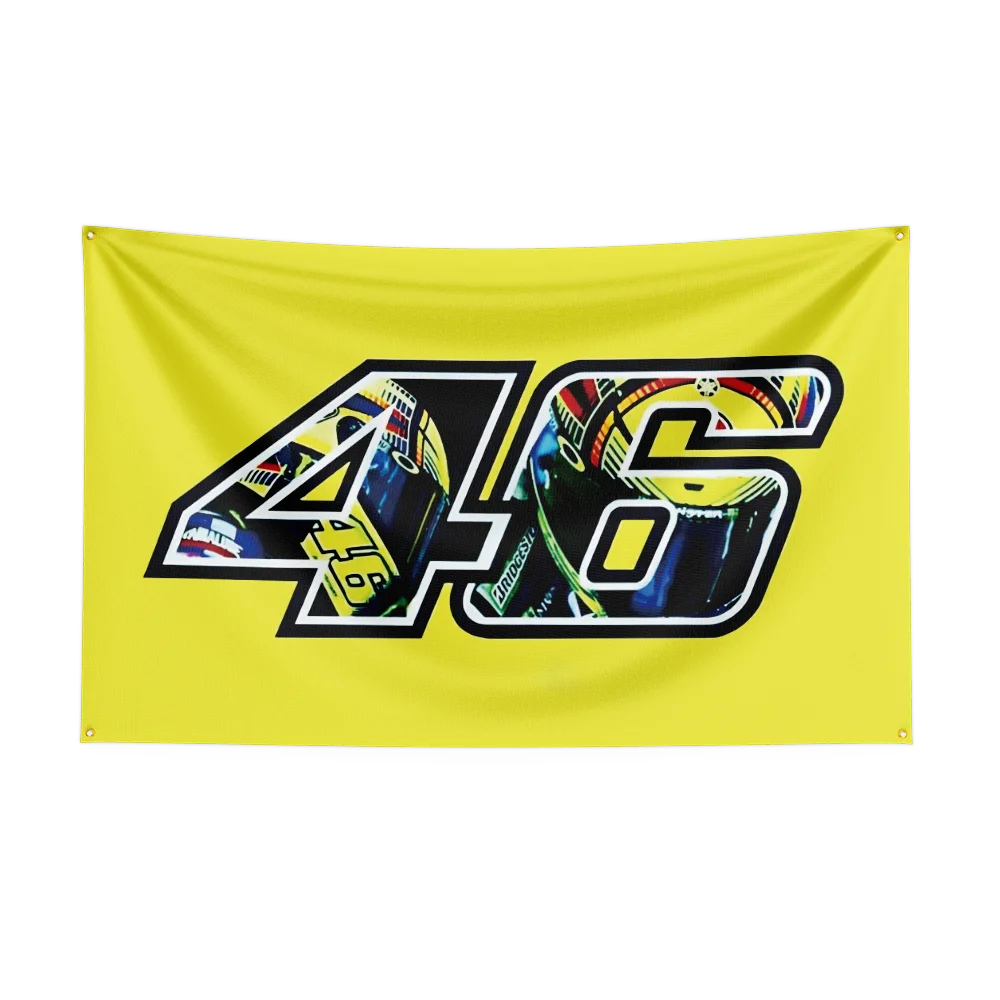 3x5 Ft Motorcycle Racing Doctor Flag Polyester Printing Banner for R-rossi Garage Wall Art Out Door Decoration With Grommets 46