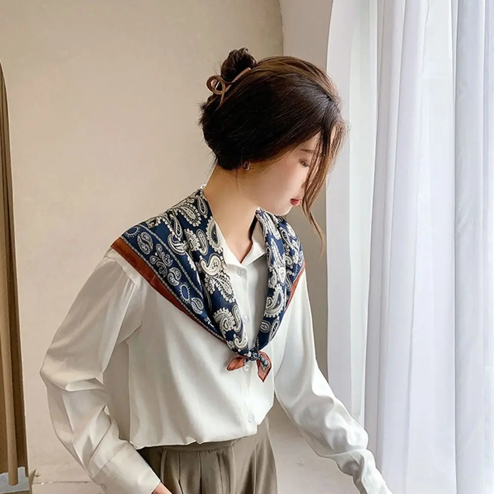 

Scarf Printing Bag Decoration Collocation Clothing Accessories Wraps Female Shawl Korean Style Scarves Printed Scarf Silk Scarf