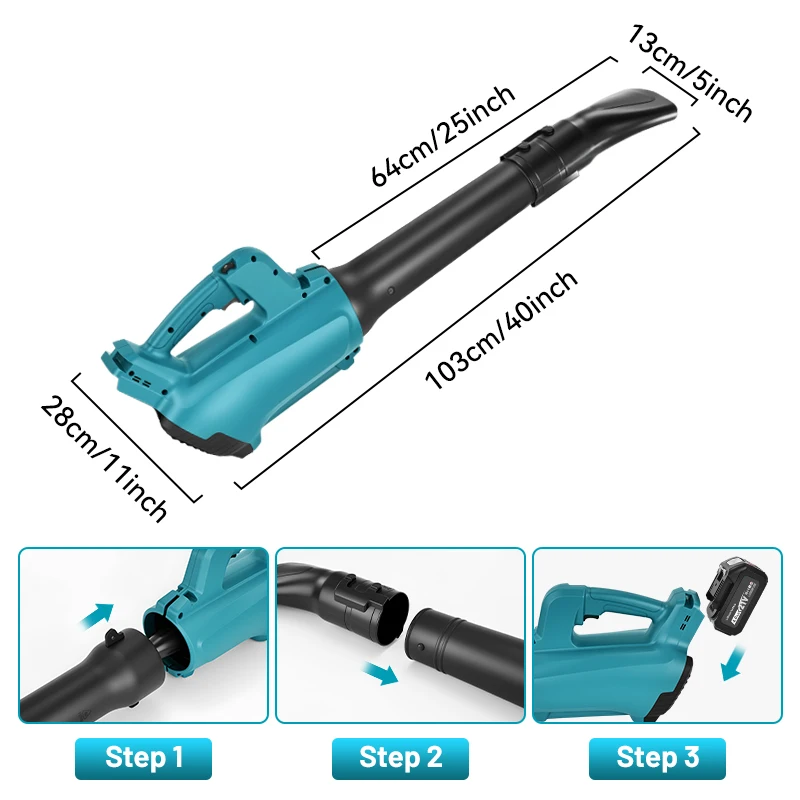 5000W Brushless Electric Air Blower Cordless Leaf Snow Dust Blowing Powerful Tool For Makita 18V Battery Pin for Lawn Care