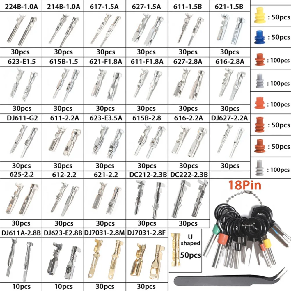 Steckverbinder-Pin-Kit Crimpzange für Kfz-Elektro-Busse, Dichtungskomponenten, Demontage, nicht isolierte Stecker-Crimpmaschine – Detail 2