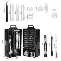 For 115 in 1 Multifunctional Manual Screwdriver Set, Magnetic Plastic Handle with Plum Blossom Head