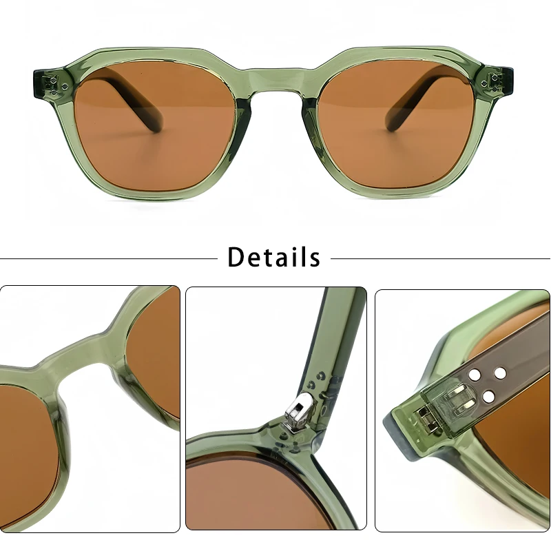 Retro Polarizado TR90 Frame Óculos de Sol para Homens e Mulheres, Polígono Frame, Masculino Óculos Ao Ar Livre, Alta Qualidade, Viagem, Moda, Novo, UV400