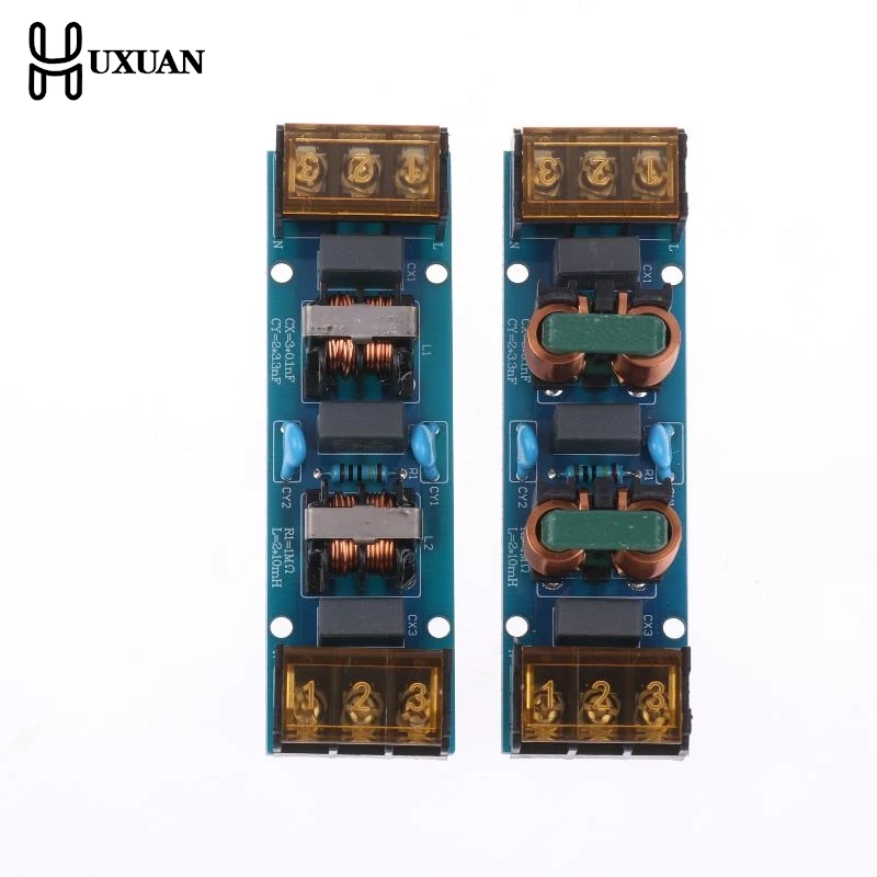 6A 25A EMI Filter Power Filter Board High-frequency Two-stage Power Low-pass Filter Board EMC Audio Amplifier Purifier