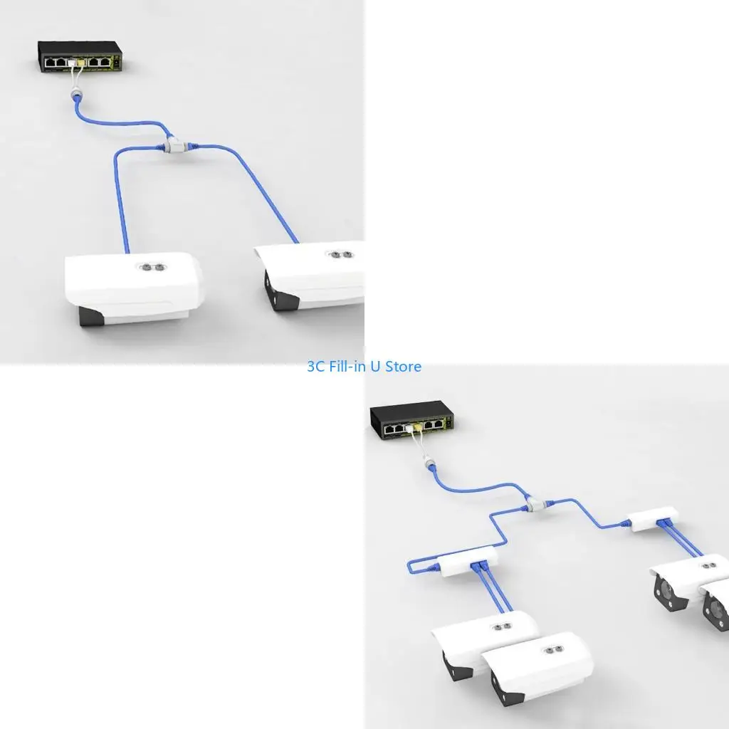 Cáp G8TA POE Cấp nguồn thụ động qua bộ chuyển đổi Ethernet Cáp POE Splitter RJ45 Injector