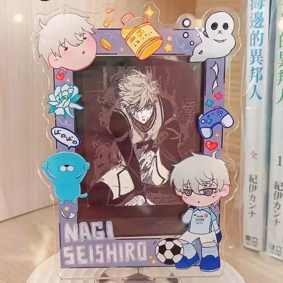 

Anime BLUE LOCK Nagi Seishiro Cosplay Insert The Card Graffiti Photo Frame Standing Sign Acrylic Ornaments Xmas Gift Cartoon