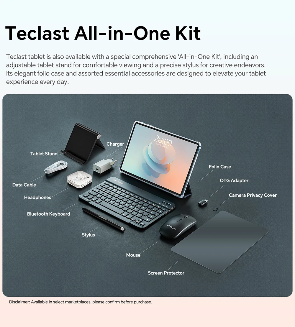 Tablet 10,1 Zoll TECLAST P30T Hülle Android 16 WiFi 3GB+13GB RAM 128GB 120Hz 6000mAh Tastatur-Maus-Hüllen-Set Duale Lautsprecher Gesichtserkennung Widevine L1 Netflix Kindermodus Leichtgewicht GPS – Detail 17