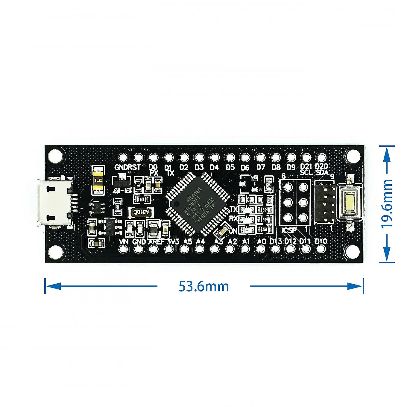 SAMD21 M0-Mini 32-bit ARM Cortex M0 core Pins UnSoldered Compatible with Arduino Zero Arduino M0 Form Mini