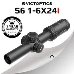 VictOptics S6 1-6x24i LPVO SFP Rifle Scope Fiber Reticle With Ultra Bright Dot Turret Lock Features For AR series